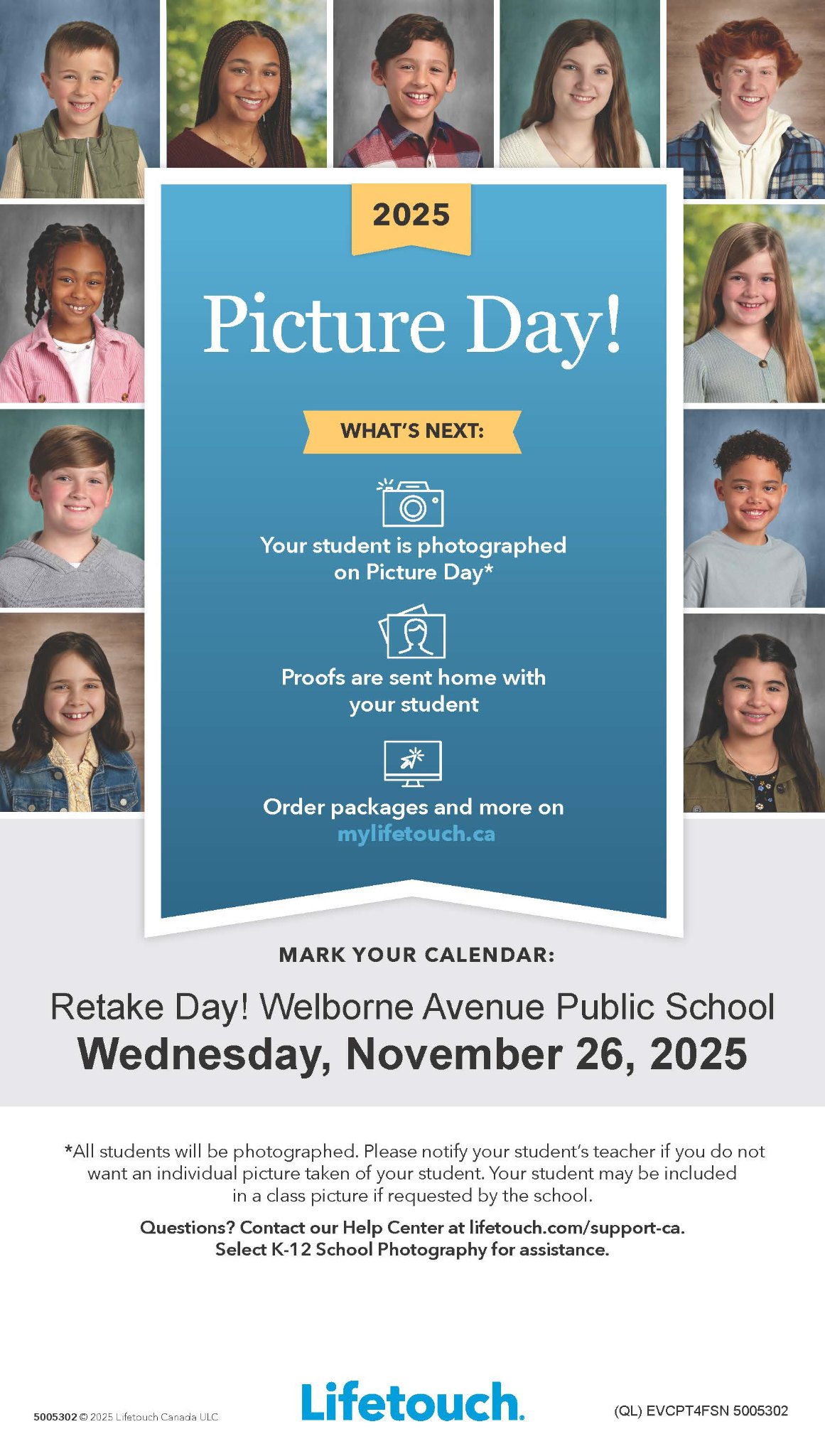 Welborne Ave Photo Retake Day Flyer
