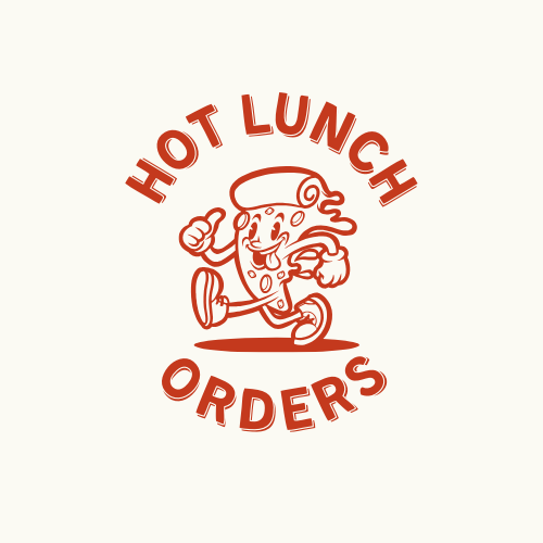 Red Retro Illustrative Pizza Logo